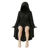 Mysterious Statue, Gothic Ghost Desktop Statue, Bedroom Desktop Decoration Statues, 3D Spooky Sculpture, Elegant Queen Seated Statues, Suitable for Halloween, Christmas, Thanksgiving (A, Small（4IN）)