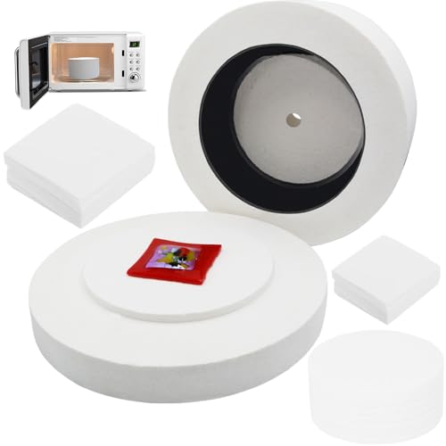 Alolti Microwave Kiln for Clay Pottery with 50 Pcs Kiln Paper 7.7Microwave Glass Kiln for Glass Fusing DIY Mini Small Kiln Kits Jewelry Tools for Beginners at Home
