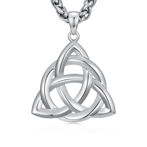 Pendentif nœud de la Trinité celtique en argent, le cadeau idéal pour homme et femme