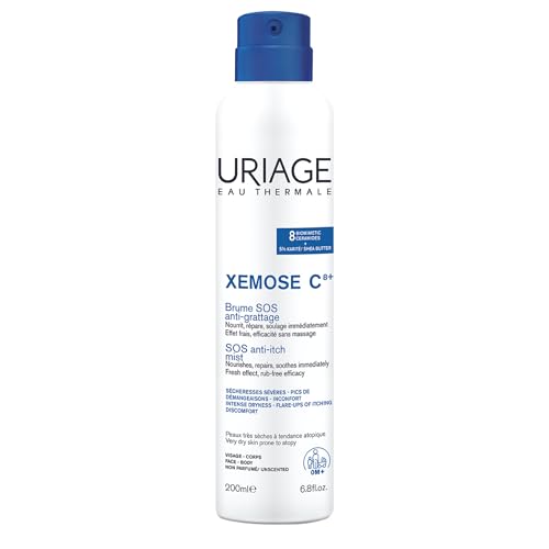 Uriage Xémose SOS Anti-Itch Mist 200ml - Dry Skin Prone to Atopy - Soothes In Less Than 60 Seconds ! Instant Itch Relief & Long Lasting Hydration - With Shea Butter & Illipe Oil - Quick Application