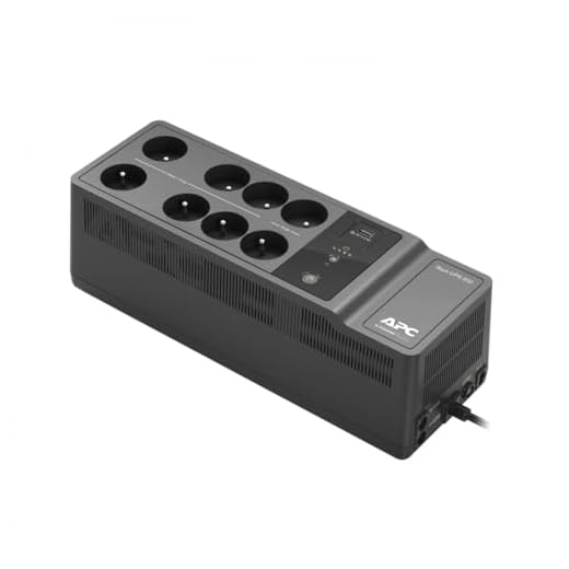 APC Back-UPS "Essential" BE650G2-FR - Onduleur parafoudre avec batterie de secours de 650VA (8 prises, parasurtenseur, 1 port de charge USB rapide Type-A)