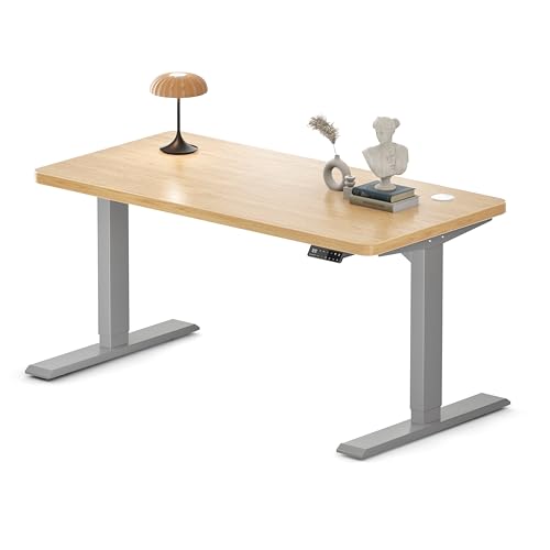 MAIDeSITe Höhenverstellbarer Schreibtisch (140x70cm), Höhenverstellbar Stehtisch Elektrisch, Energieeffizient‌ Flüsterleiser Dualmotor Traglast 160kg Mit Kollisionsschutz Funktion - S2 Pro 1