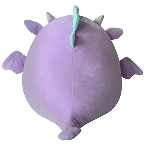 Squishmallows Original 14-Inch Drow Purple Dragon With Teal Scales - Large Ultrasoft Official Jazwares Plush #TOP3
