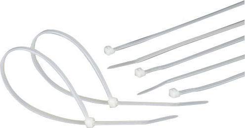Image of Nylon Standard Cable Tie White Pack of 100 (100mm x 1.8mm)