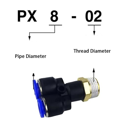 Accesorios de compresor PX4-01 rápidos y conectores neumáticos de plástico 6