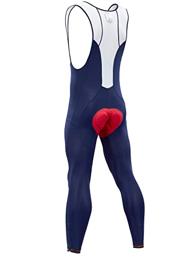 qualidyne Calça masculina de ciclismo acolchoada 3D para inverno térmica para clima frio e ciclismo