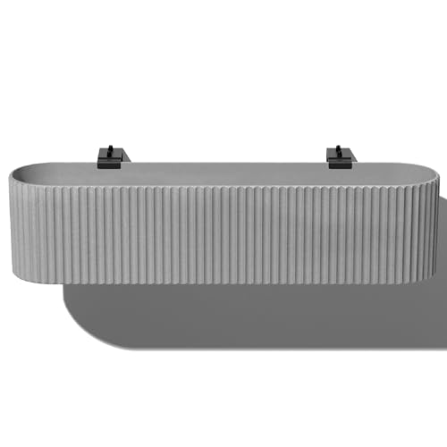 Image of Veradek Demi Series Railing Planter - Round Window Box with Bracket