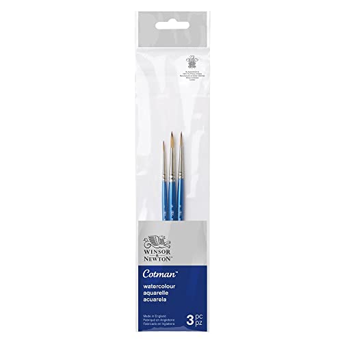 Winsor & Newton Cotman Watercolour Brush Pack Short Handle 3 pack #1