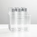 mDesign Plastic Modern Storage Organizer Bin Basket with Handles - 4 Pack - Clear - Image 4