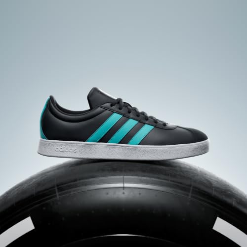 adidas Unisex Mercedes - Amg Petronas Formula One Team Vl Court Shoes, Core Black/Semi Mint Rush/FTWR White, 36 2/3 EU
