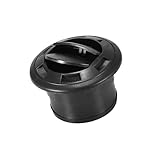 RATCHROLL 75mm Universal Black Air Conditioning Warm Air Vent Deflector Outlet Louvered for Car RV without Grille Replacement Car Parts