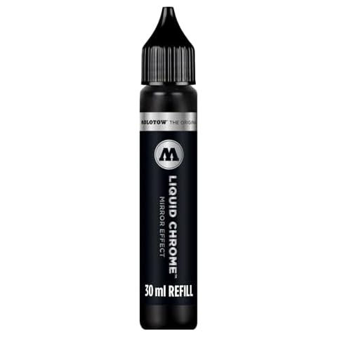 Molotow Liquid Chrome Alcohol-Based Refill, 30ml Bottle, 1 Each Cover