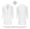 AIESI® Camice medico e da laboratorio per uomo (56 bianco) in cotone 100% sanforizzato