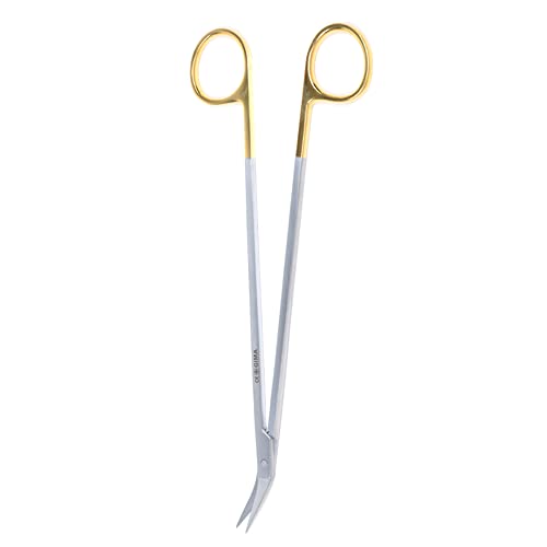 Gima - DeBakey Potts Smith Schere aus Wolframcarbid, mit 45°-Winkel, mit sehr starken Spitzen, die den Chirurgen hohe Präzision gewährleisten, 19 cm, 26508