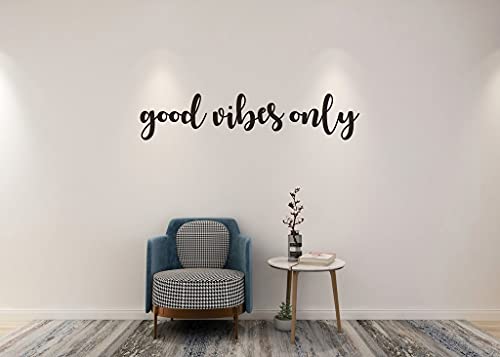 Motivational Quotes Wall Stickers, Good Vibes Only Inspirational Quote Wall Decal For Livingroom,Positive Words Wallpaper Mural Decorations For Home Office #TOP11