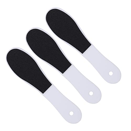 PACKOVE 3pcs Double Sided Foot File Remover for Easy Removal Ergonomic Design for Smooth Feet Care Practical Plastic Rasp with Hanging for Convenient Storage