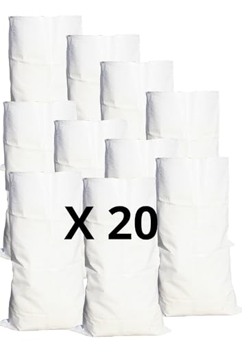 Gecosac 20 Sacs à Gravats 55kg PP 55x95cm Pour Déchets chantier, jardin, sable