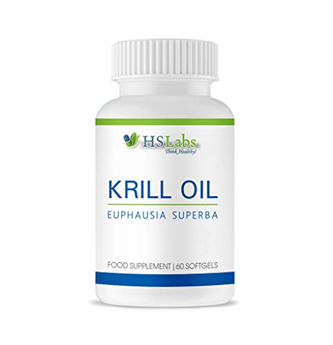HSLabs Krillöl 60 Kapseln 30 Portionen 1000mg Hochdosiert Omega 3 Essentielle Fettsäuren Astaxanthin Phospholipide Krill Öl Fischöl EPA DHA Euphausia Superba Antarctic krill Cover