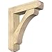 Ekena Millwork BKT0806X34X38LEC04RDF Legacy Craftsman Rough Sawn Bracket w/Offset Brace, Douglas Fir