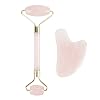 2 stks Natuursteen Massager Crystal Roller Guasha Board Huid Gym Roller Rozenkwarts Jade Roller Kerstcadeau voor…