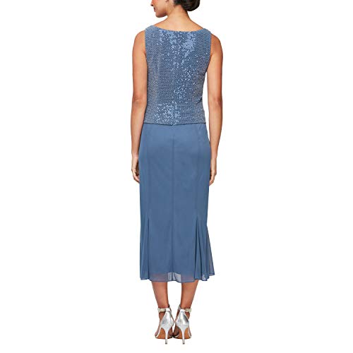 Image of Alex Evenings Women's Tea Length Jacket Dress, Perfect for Weddings, Formal Events (Petite and Regular Sizes)