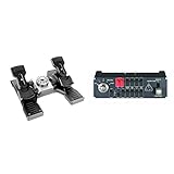 Logitech Pro Flight Rudder Pedals & Pro Flight Switch Panel, WHITE -  logitech G