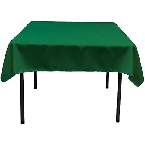 LA Linen Emerald Green Tablecloth, 52 Inch Cover