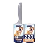 ペットの毛用糸くずローラー エクストラスティッキー、ポータブルペット糸くずリムーバー 衣類、ソファベッド、カーシートなどに (a220)