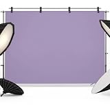 Pure Lavender Purple Backdrop 12x8ft Modern Solid Color Minimalist Art Photography Backdrop Photoshoot Background Tapestry Banner for Birthday Baby Shower Decoration Party Video Photo Studio Props