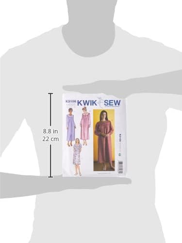 Kwik Sew K3106 Nightgowns Sewing Pattern, Size XS-S-M-L-XL