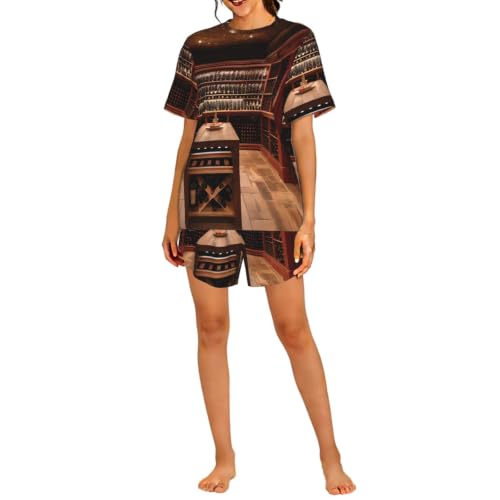 Pyjama court femme vêtement de nuit respirant anti coup de chaud