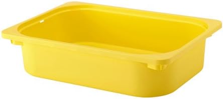 TROFAST Storage box yellow-size S-42 x 30 x 10 cm, compatible frames. Can be stacked complemented by a lid.
