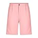 Kids Lightweight Linen Bermuda Shorts Loose Elastic Waist Casual Summer Knee Length Shorts with Pockets for 5-15 Years