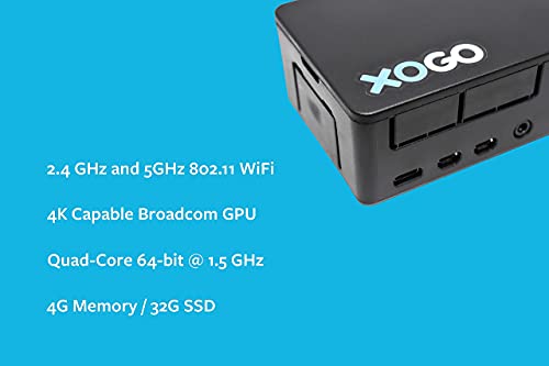Xogo Mini Digital Signage Player Kit | Plug And Play 4K Player | 32Gb Hd | Simply Follow On-Screen Directions | Central Cloud Control | 1 Free Player Per Org Or Purchase A Pro Account #TOP3