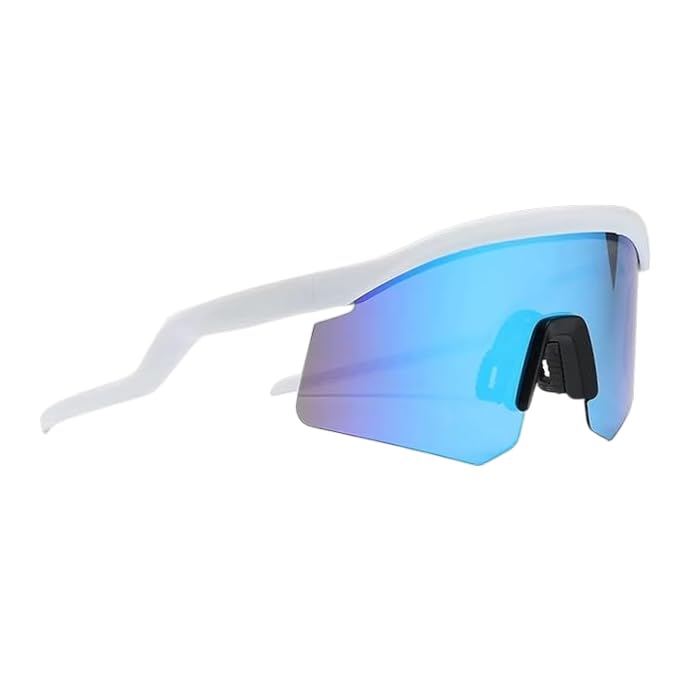Polarized Sports Sunglasses for Men & Women – High-Performance Shield Frame for Cricket, Cycling & Golf – 100% UV400 Protection, Lightweight & Impact Resistant-image-43