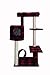 Armarkat Model B5008 50-inch Classic Cat Tree with Veranda, Bench, Mini Perch, and Spacious Lounger in Scotch Plaid, Black/Red, 31