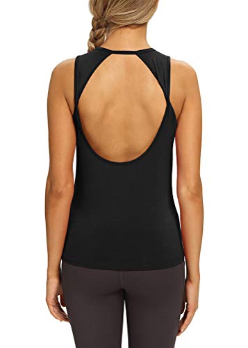 Mippo Workout Tops for Women Open Back Yoga Shirts Tank Tops Athletic Tops Gym Workout Clothes3