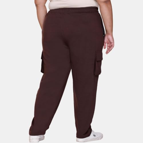 Image of White Moon Plus Size Women's 4 Pocket Cargo Joggers for Gym - Comfortable Track Pants for Women, Cotton Jogger, Ideal Track Pants for Women, Cargo Joggers for Everyday Wear (Pack of 2)