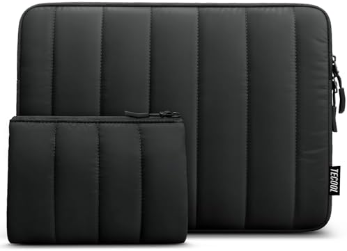 TECOOL 16 Zoll Laptop Tasche Hülle MacBook Tasche 16 mit Zubehörtasche | Puffy Laptop Tasche 16 für MacBook Pro 16 M5-M1 2026,16” Notebook Lenovo HP Dell Asus Stoßfeste Schutzhülle