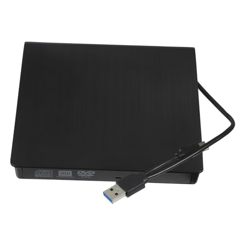 Lurrose Unidad óptica de Doble Interfaz Quemador óptico USB Conducir Unidad óptica Externa Unidad de DVD Externa Unidad de Disco Externa Unidad de CD Abdominales Black