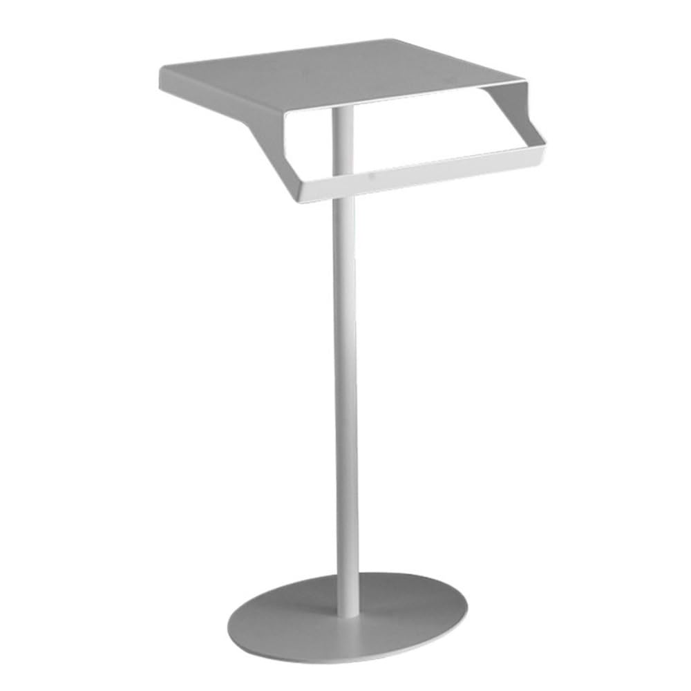 Toallero de pie sin taladro for baño y organizador lateral blanco