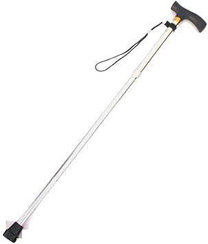 Thickened Aluminium Alloy Folding Walking Stick Four-Section Trekking Non-Slip Old Man Adjustable