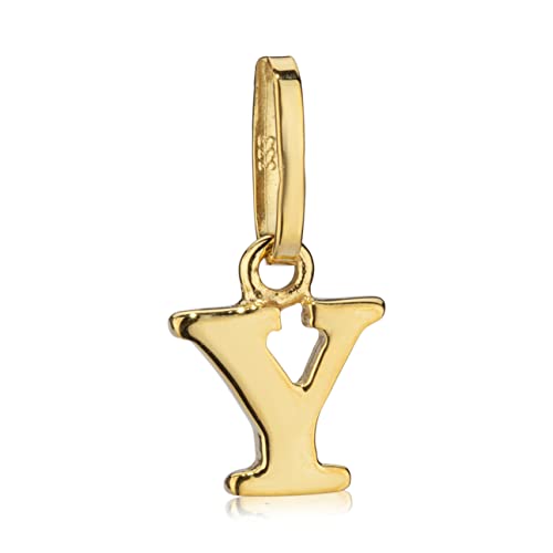 Pendentif lettre Y or jaune enfant : bijou 6x6mm anti-irritation