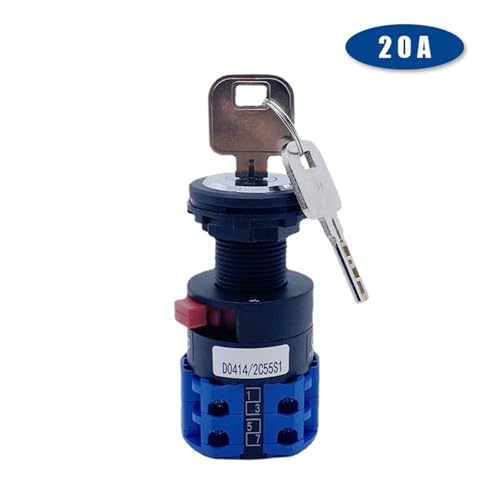 Interrupteur à cames inverseur de source 20A à clé pour commande moteur