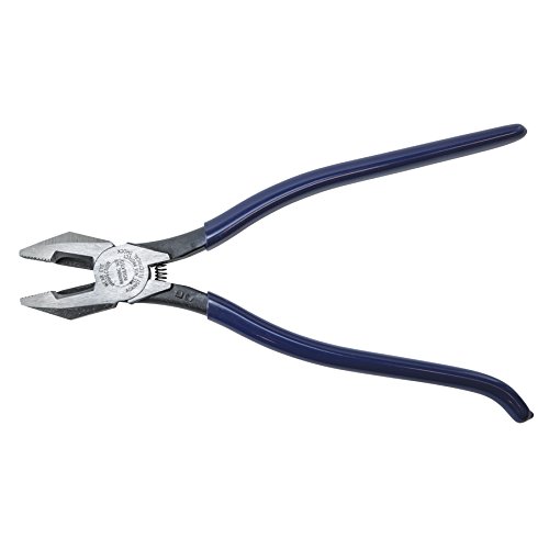 Klein Tools D201-7CST Ironworker Pliers, Spring Loaded Side Cutters for Rebar Cutting and Bending, 9-Inch Long
