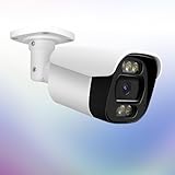 Tennoz 5MP PoE IP Bullet Camera Outdoor, Full Color Security IP Camera with Smart Dual Light, Two Way Talk, 98ft Night Vision, 110°Wide Angle, Human/Vehicle Detection