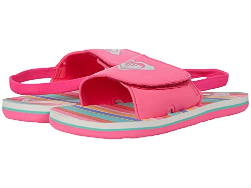 Image of Roxy Girl's TW Finn Sling Back Flip Flop Sandal Sandal, NAVY DREAM, 7 M M US Toddler