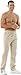 HOEREV Men Casual Beach Trousers Linen Summer Pants, Beige, Large