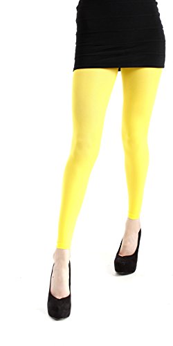 Pamela Mann Collant sans pied opaque 40 deniers grande taille (Taille 6, Jaune vif)