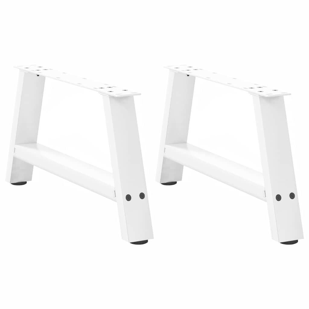Patas para mesa de café de acero blanco en forma de A accesorios de mesa 70x30cm